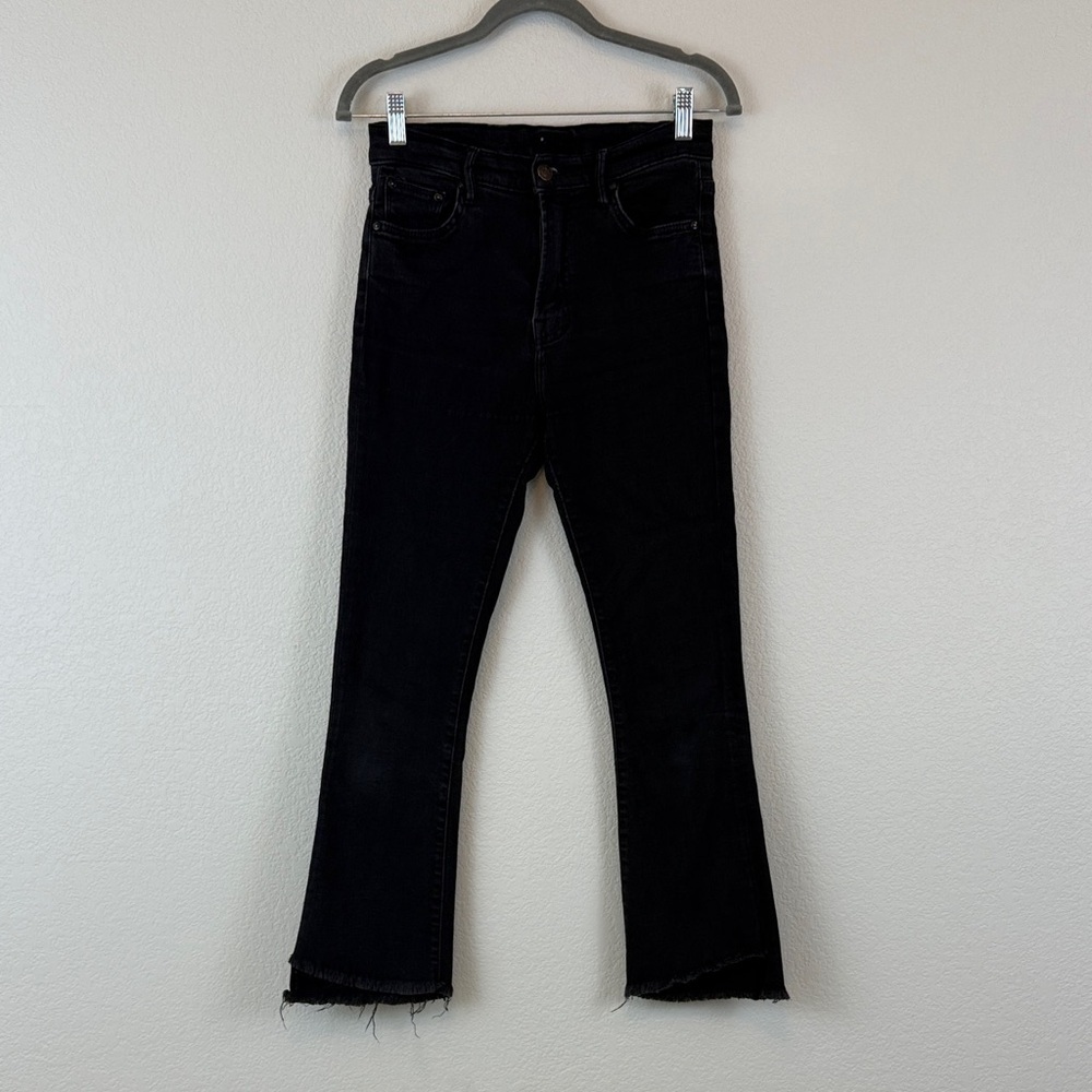 Mother Inside Crop Step Fray Elegant Black Flare Women's‎ Jeans Size 27